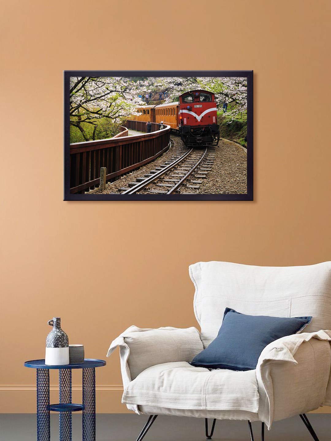 999STORE alishan Forest Train Canvas Painting (Canvas_18X30_Multi) BLFLPSZ146030