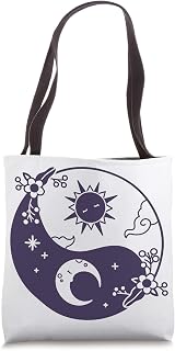 Yin Yang Moon Sun Tote Bag