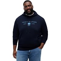 Tommy Hilfiger Uomo Felpa con Cappuccio Brand Mono con Tasca a Marsupio