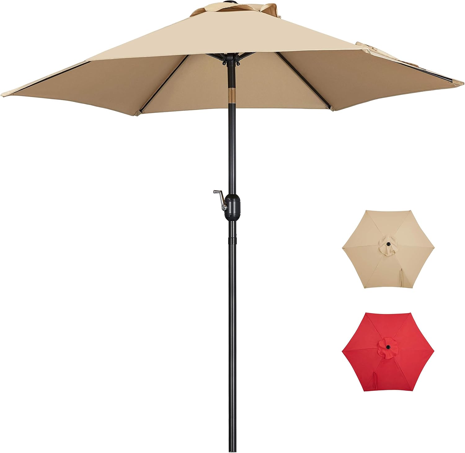 Yaheetech 7.5FT Patio Umbrella Outdoor Table Umbrella Canopy Market Umbrella with
