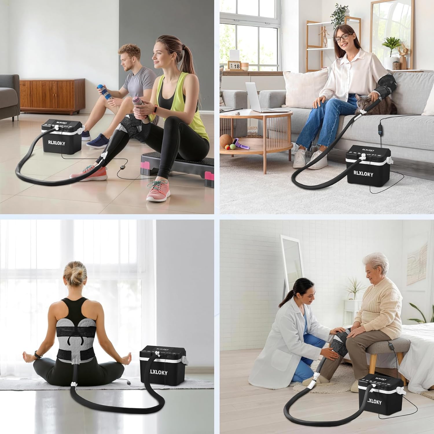 2.0 Basic Cold Therapy Machine with Programmable Timer, Ice Machine for Knee After Surgery, Cryotherapy Machine for Knee, Shoulder, Hip and Leg