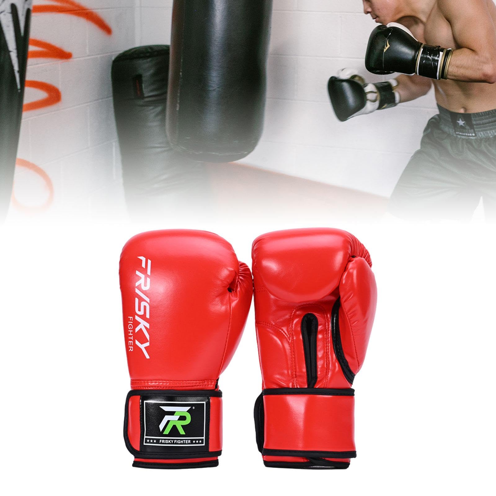 Guantoni da, Attrezzatura per Allenamento Uomo E Donna, Guantoni da, Guantoni da Pugilato per MMA, Sparring, Grappling, Kickboxing, Rosso 10OZ