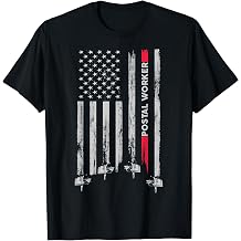 Postal Worker Vintage USA American Flag US Postal T-Shirt