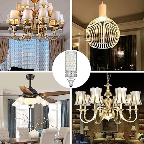 Vista 14 de TSOCO - Bombillas LED E12, bombillas LED de 12 W, equivalente a 100 W, luz blanca cálida de 3000 K, 1200 lúmenes, no regulables, paquete de 3