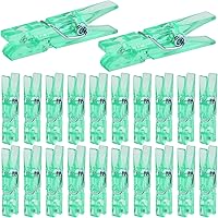Vista 35 de BronaGrand 100pcs Mini Clear Plastic Utility Paper Clip, Clothespins Clip, Clothes Line Clips,Photo Clips