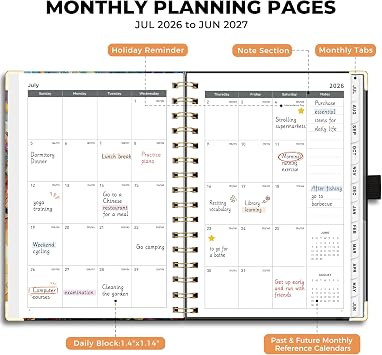 AHGXG Academic Planner 2026-2027, July 2026 - June 2027, 5.7 x 8.3