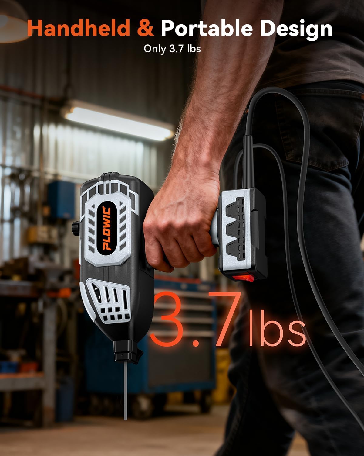 Portable Welding Machine 110V, Portable Handheld Welder with IGBT Inverter 5 Variable Current Adjustment, Electric ARC Stick Welder Gun for 1/16"-1/8" Rods, Carring Case &20 Rods Included