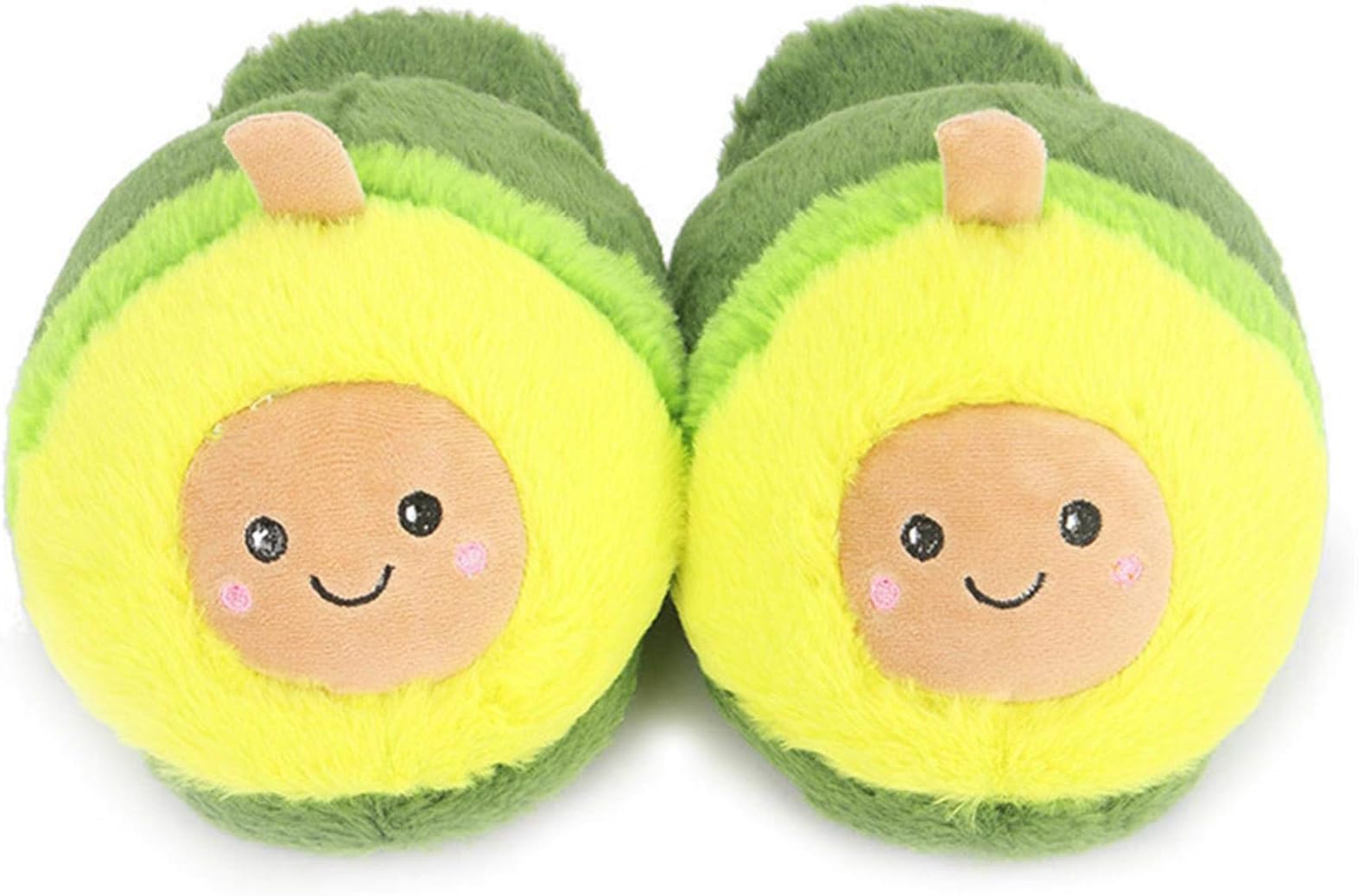 AwayhallSlippers For winter, indoor shoes Cute avocado slippers, fluffy warm home shoes for ladies