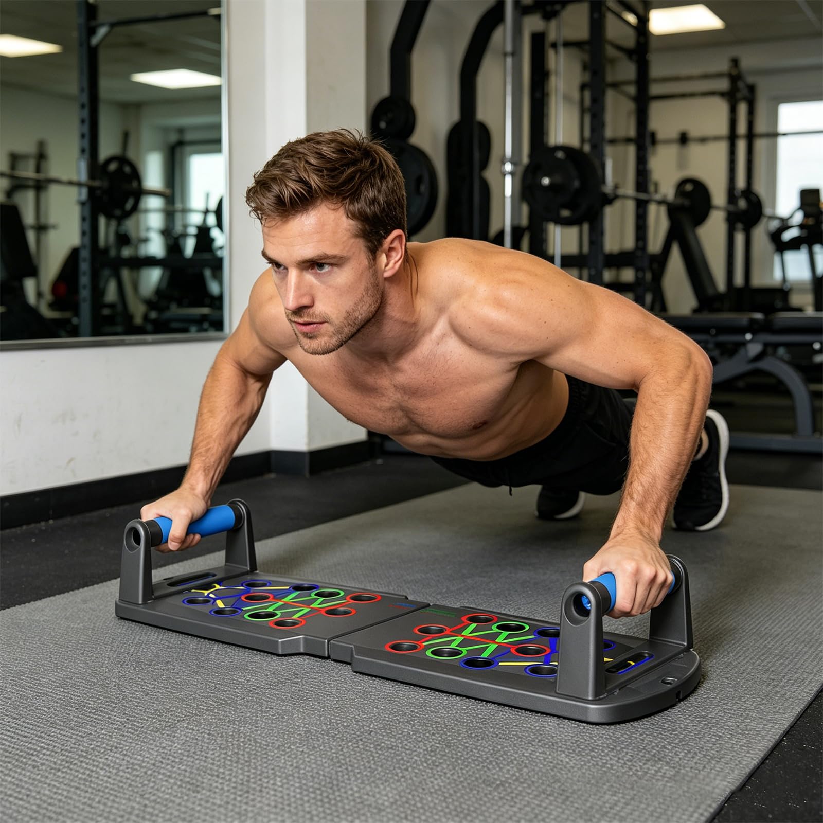 Push Up Board, portatile multi-funzione staccabile 14 in 1 Pushup, supporto pushup per allenamento della forza con manici per uomini donne allenamento fitness petto esercizi muscolari