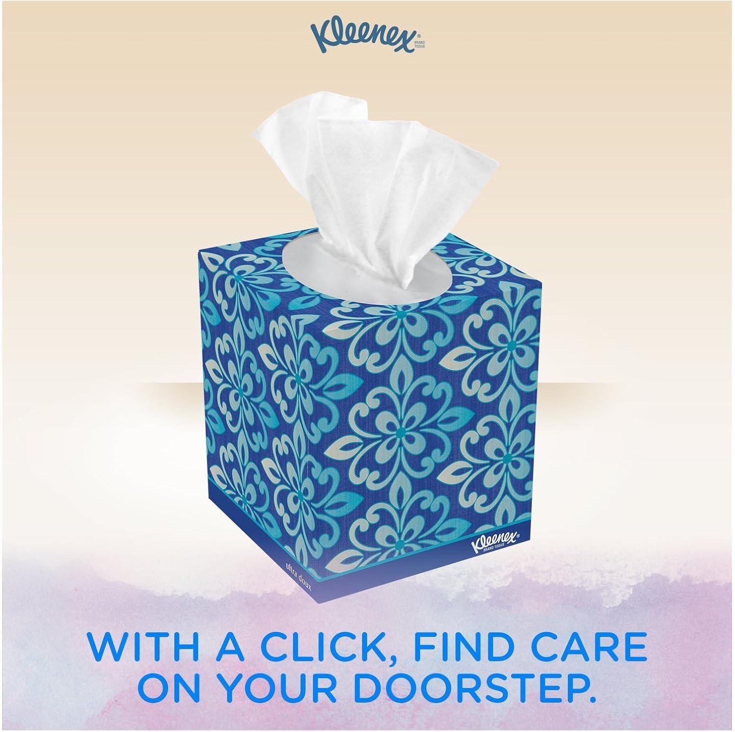 Kleenex Flat Ultra Soft Tissues, (6 Pack, 120 Count Each) (Packaging may vary)