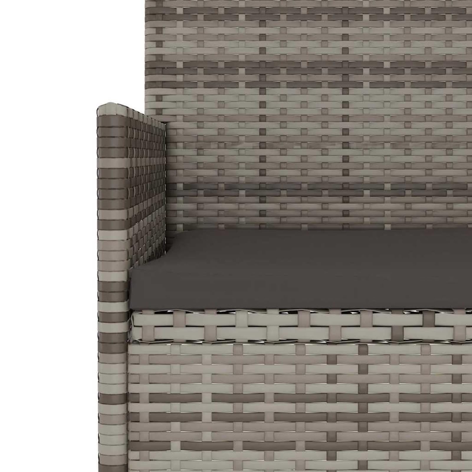 Poly-Rattan Gartenbank 3-Sitzer grau 140x51x85 cm