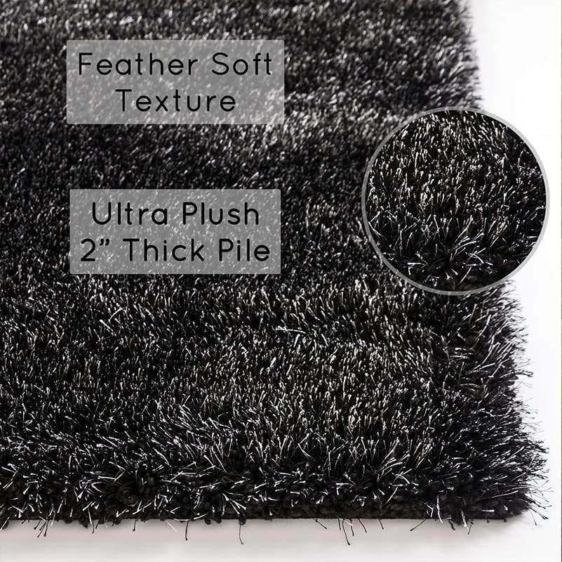 Image of Carpet for Hall | Carpet for Living Room |6X9 FEET Rugs for Bedroom | Carpet | Rug for Living Room | Carpet & Rugs for Home Decor | Carpet for Bedroom Floor (Black)