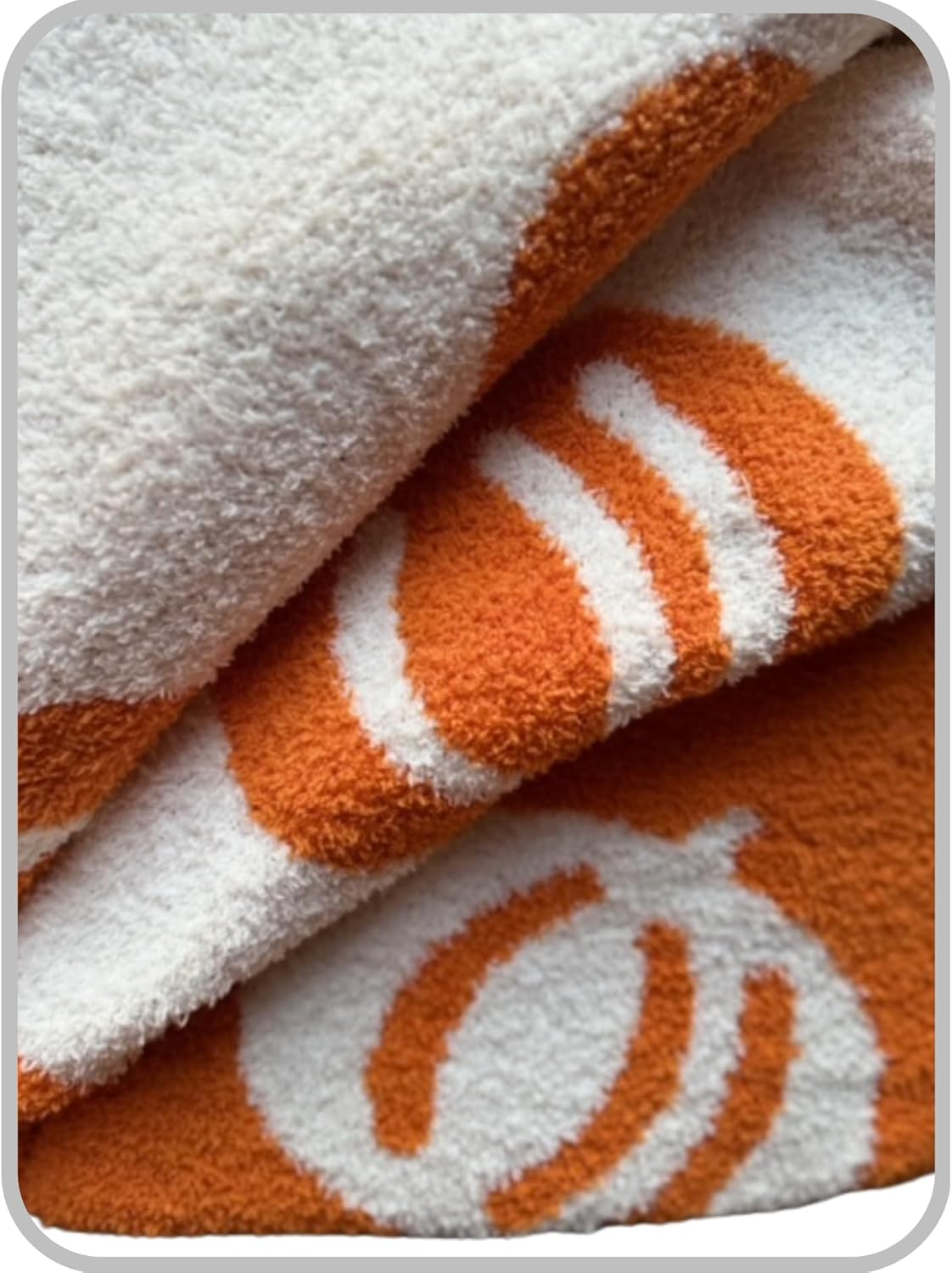 Large 58"x75" Pumpkin Throw Blanket Microfiber Super Soft Fluffy Fuzzy Plush Fall Halloween Reversible Blanket Baby Kids Adults | Modern Pumpkin Print | Adults - Image 7