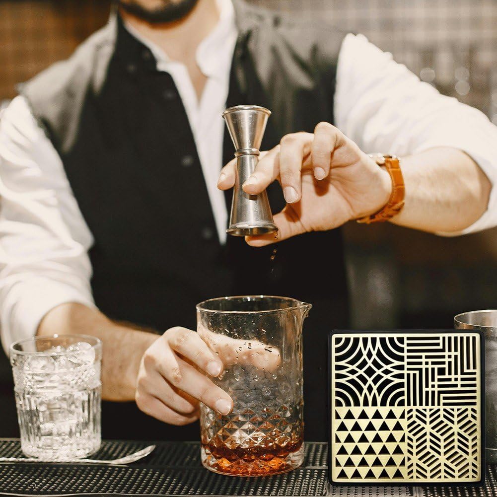 Bandeja para Estampar Hielo, Bandeja De Diseño De Hielo, Impresora De Cubitos De Hielo De Latón, Moldes De Hielo para Cócteles De Whisky, Accesorios De Barman para Estampar Cubitos De Hielo