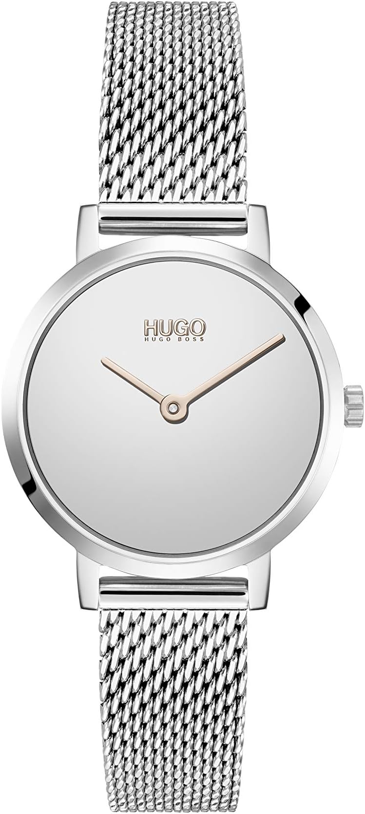 #Cherish Women's Quartz Stainless Steel and Mesh Bracelet Casual Watch, Color: Carnation (Model: 1540085)