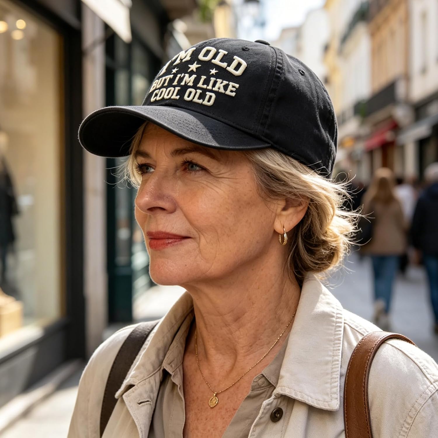 I'm Old BUT I'm Like Cool Old Hat,Vintage Distressed I'm Old Baseball Cap, Adjustable Funny Baseball Cap