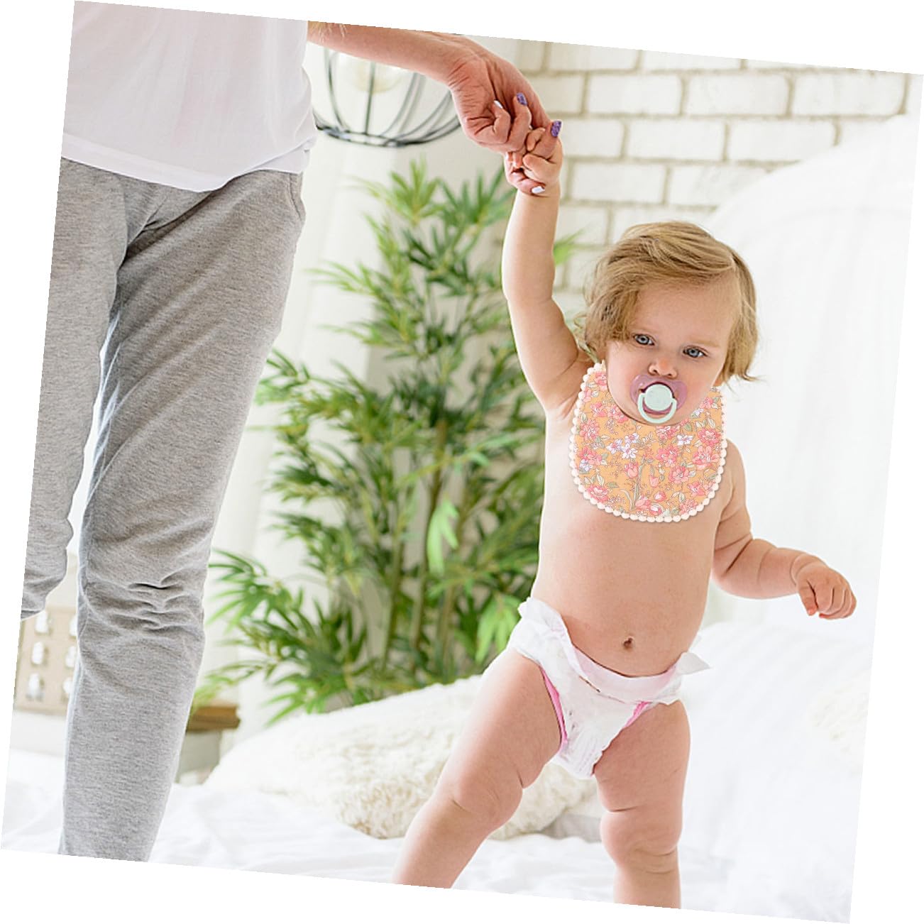 Abaodam 2 Set Di Bavaglini in Cotone Per Bambini E Bambine Bavaglini Anti-saliva Per Neonati Per La Tessuto Confortevole 2 Pezzi*2
