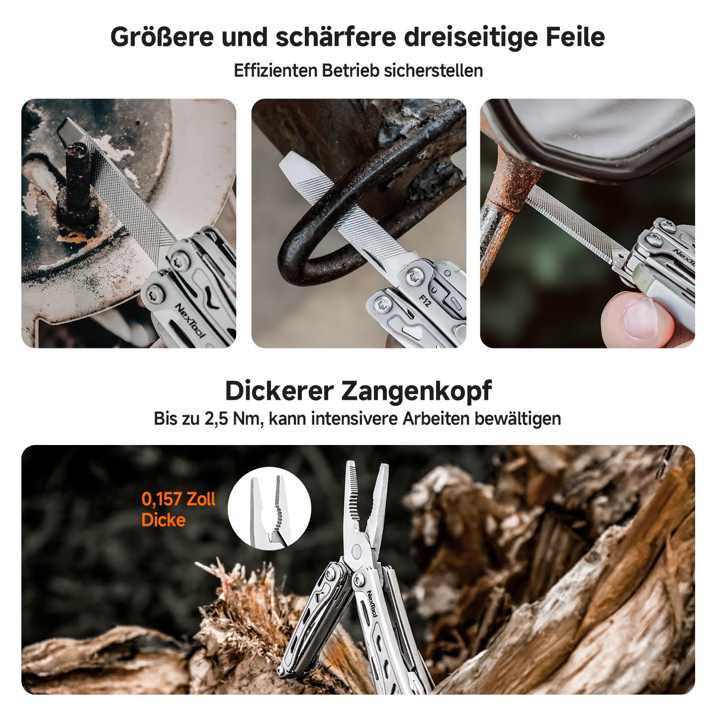 NexTool Multitool F12 Mini Flagship Strumento multifunzione 13 in 1 per portachiavi con forbici seghettate, lima, blocco di sicurezza, acciaio 80CrMoV14 migliorato per EDC, per esterni e fai da te