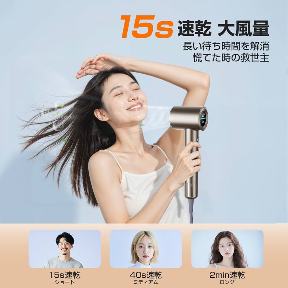 Amazon | ドライヤー【2025旅行必携！ 掌サイズ超高速ドライヤー