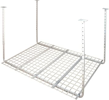 Ceiling Mounted Adjustable Shelf in White