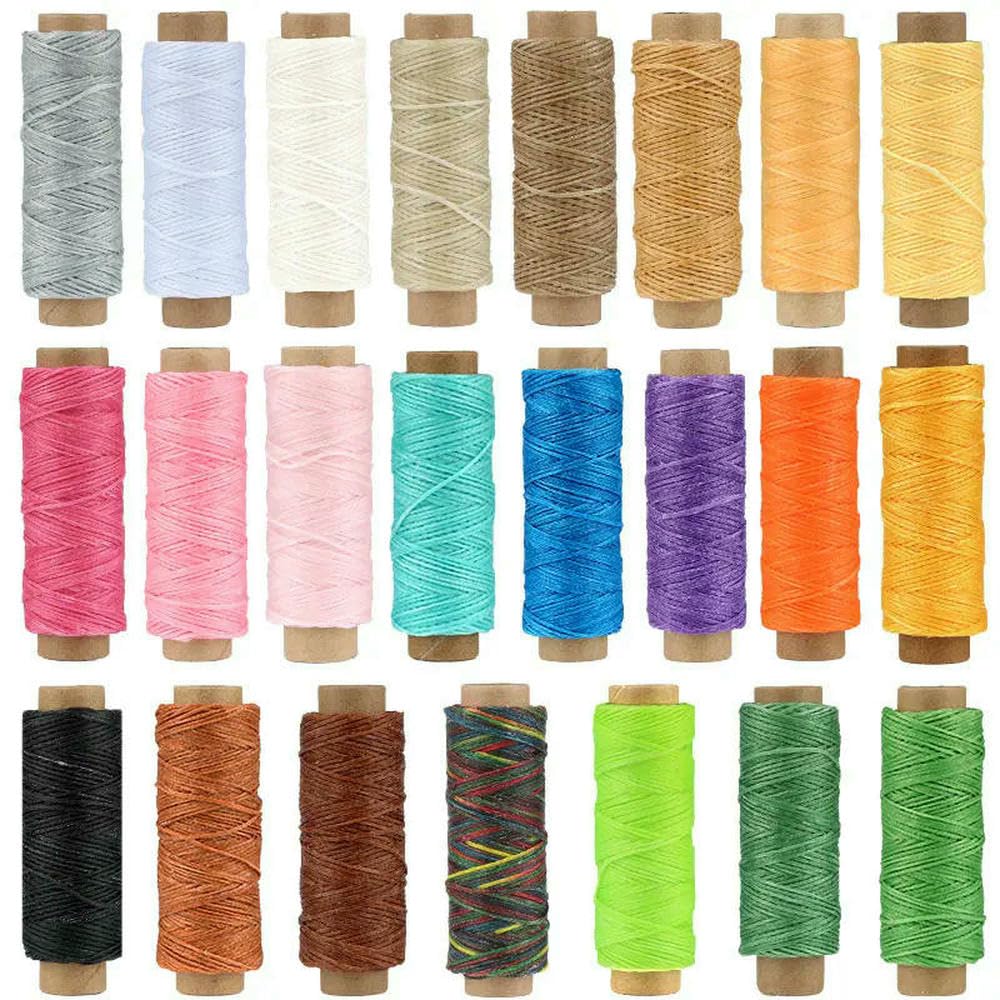Hilo Encerado Plano de 1 mm para Coser Cuero, cordón de poliéster, Costura Artesanal, Bolsa, encuadernación, Pulsera, Trenza, Herramienta de joyería