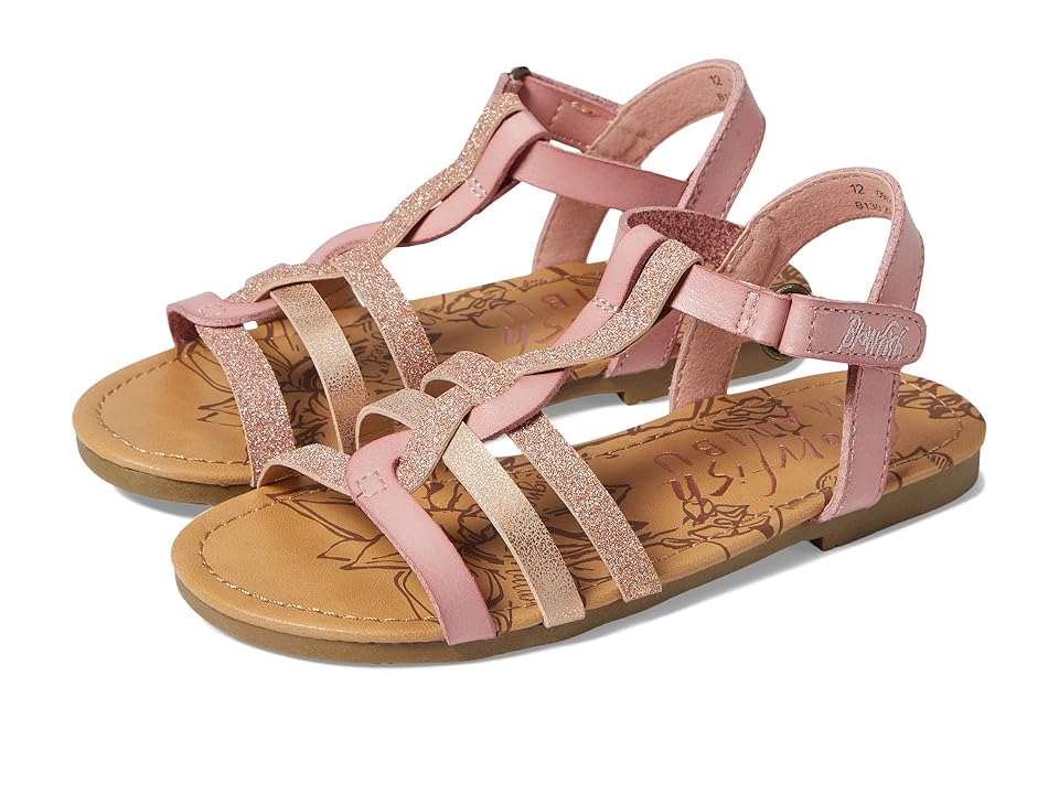 Blowfish Malibu Kids Sabini-T (Toddler/Little Kid) (Rose Gold Soft Sand Glitter/Cosmic/Cheeky Pink) Girl's Shoes INTERNATIONAL SHIPPING