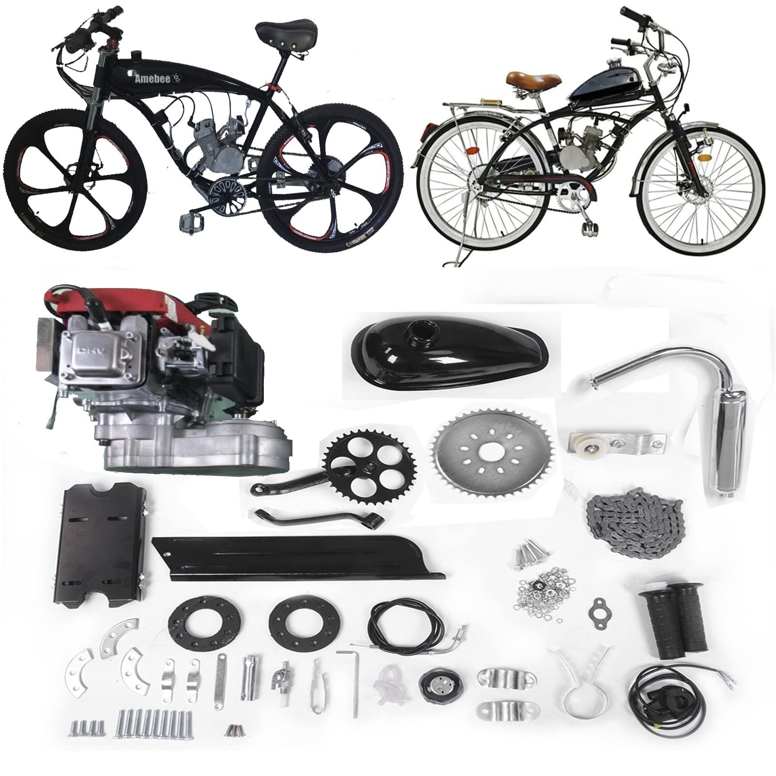 Kit Motor Gasolina Bicicleta Pedales Bicicleta Montau00f1a 80cc