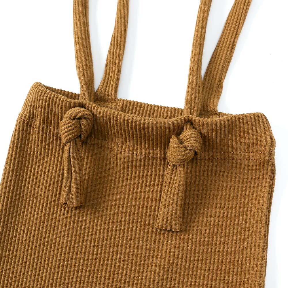 Bebé Niñas Pantalones Largos de Tirantes Recién Nacido Mono de Sin Mangas Cintura Elástica Pull-on Pantalón Casuales Leggings de Color Sólido para Bautizos Niño Pequeña 3-24 Meses