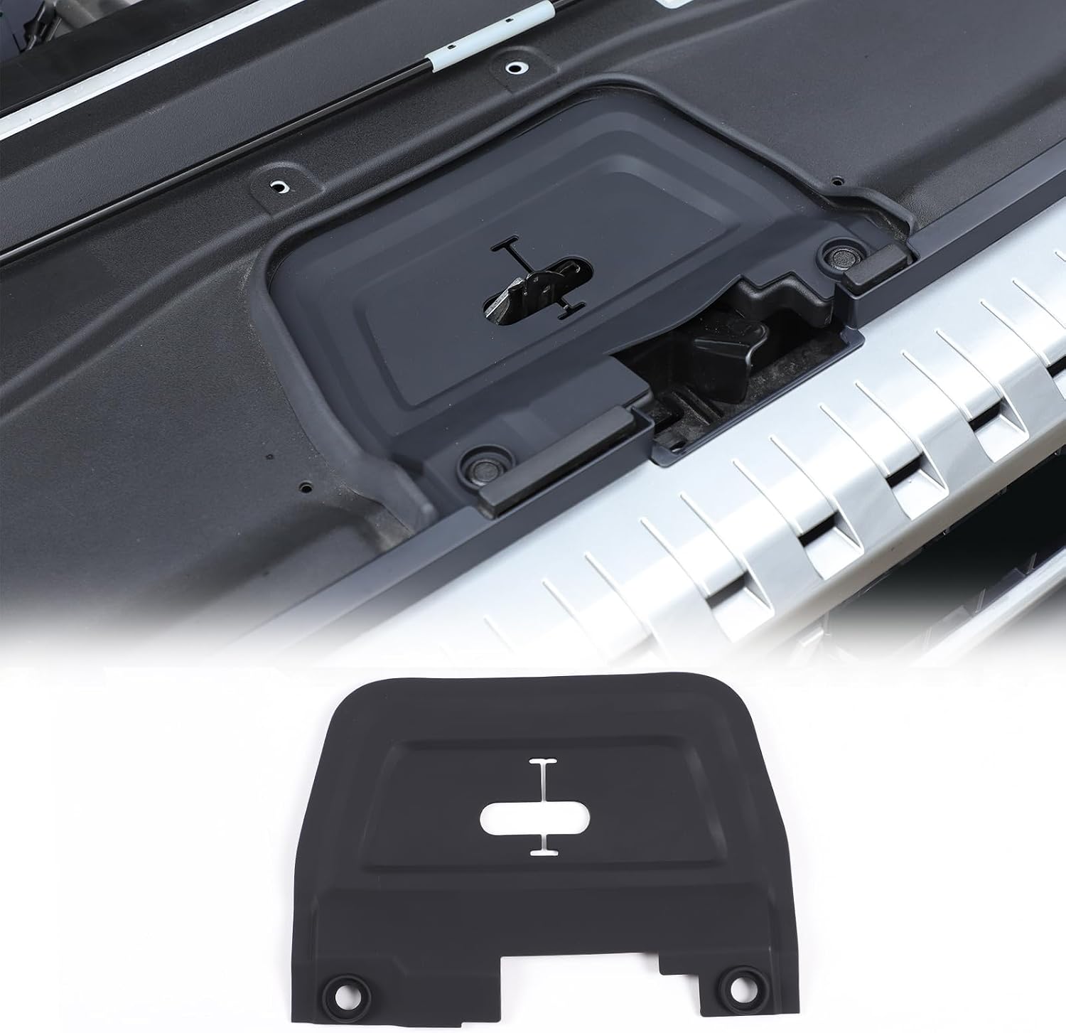 Front Hood Lock Latch Protective Pad Compatible with Toyota Land Cruiser 250 & 1958 Prado J250 LC250 2024-2026 Car Silicone Engine Hood Latch Dust Cover Interior Modification Accessory