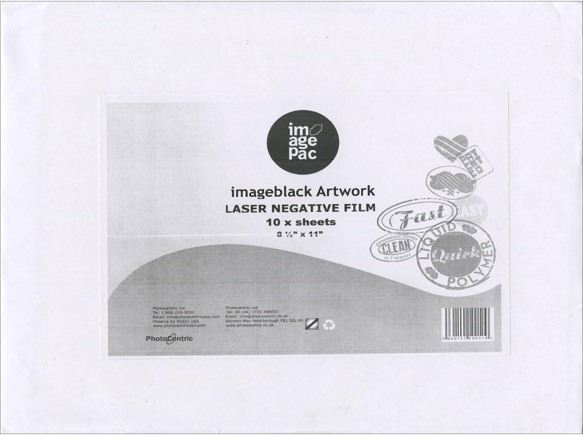 Imagepac Stampmaker Negative Film for Laser Printers (10 Pack), 8.5 x 11