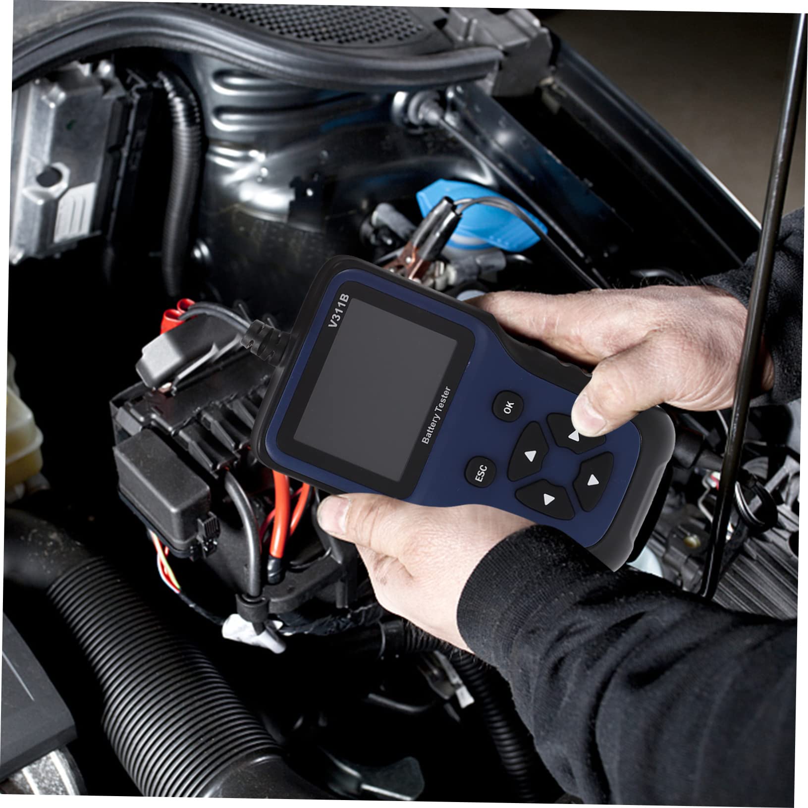 Tester Batteria Auto 12v in Plastico per Controllo Professionale | 9 Lingue Selezionabili, Peso Ridotto, per Batterie Auto e Alimentazione Veicolo