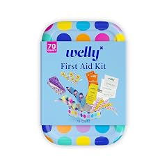 Welly First Aid Kit - FSA Eligible - Adhesive Bandages in Flexible Fabric and Waterproof Single Use Ointments