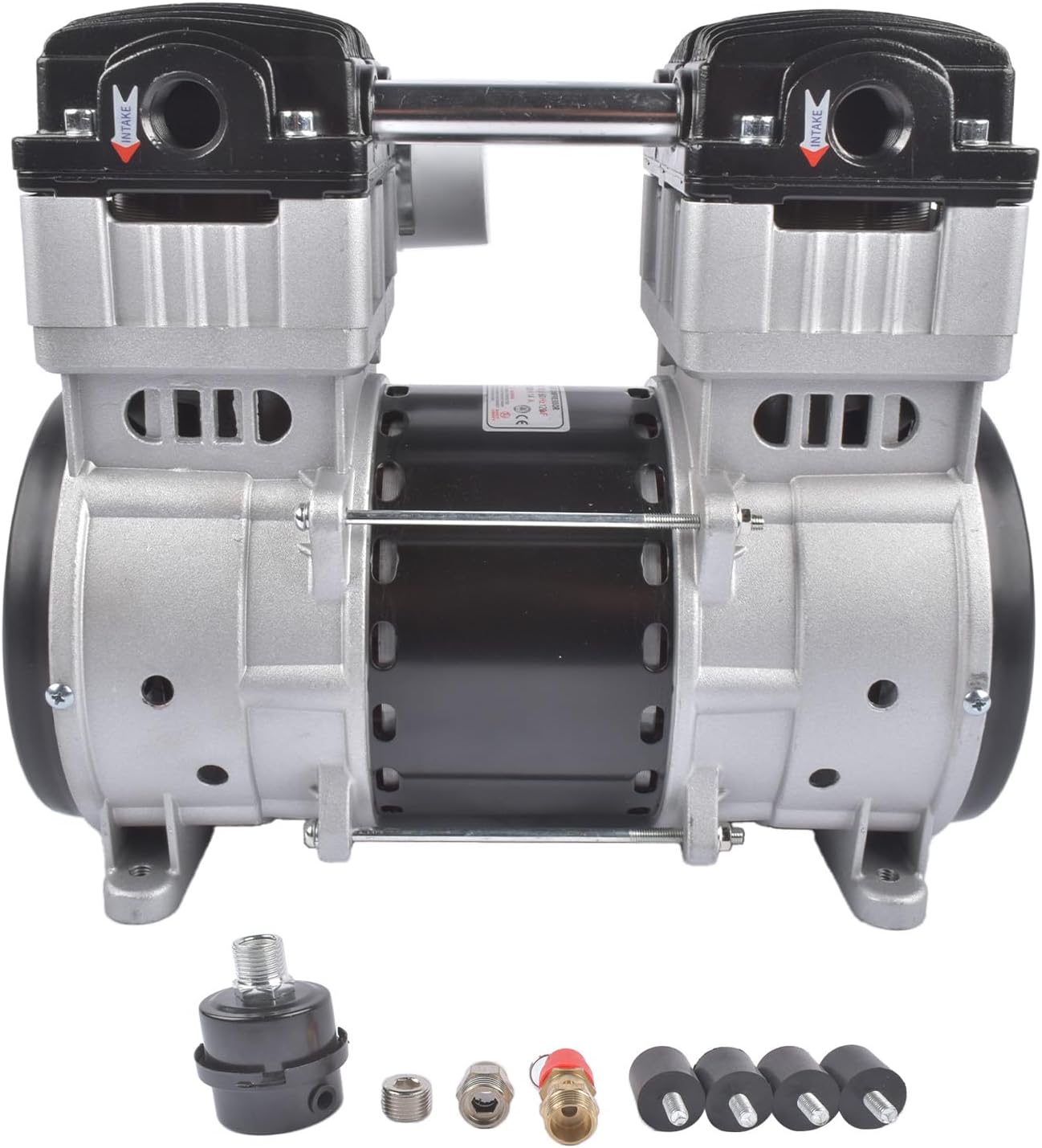 110 Volts 2 HP Electric Air Compressor 15 Amps SP-9421, SP9421 24 Gallons Ultra Quiet and Oil-Free Pump/Motor Mixizap