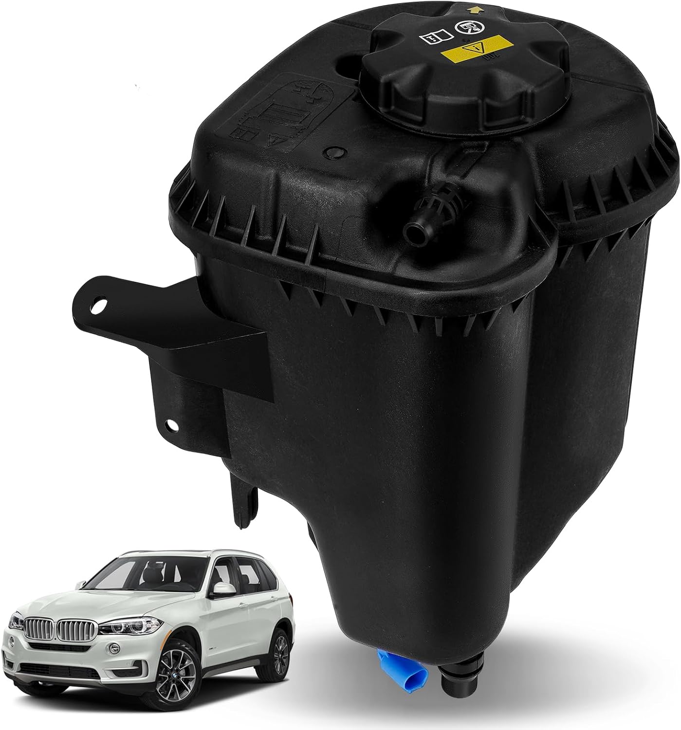 17138621092 Engine Coolant Reservoir Tank with Sensor & Cap Compatible with BMW X5 2007-2018, X6 2008-2019 Replace# 603-361 17137552546