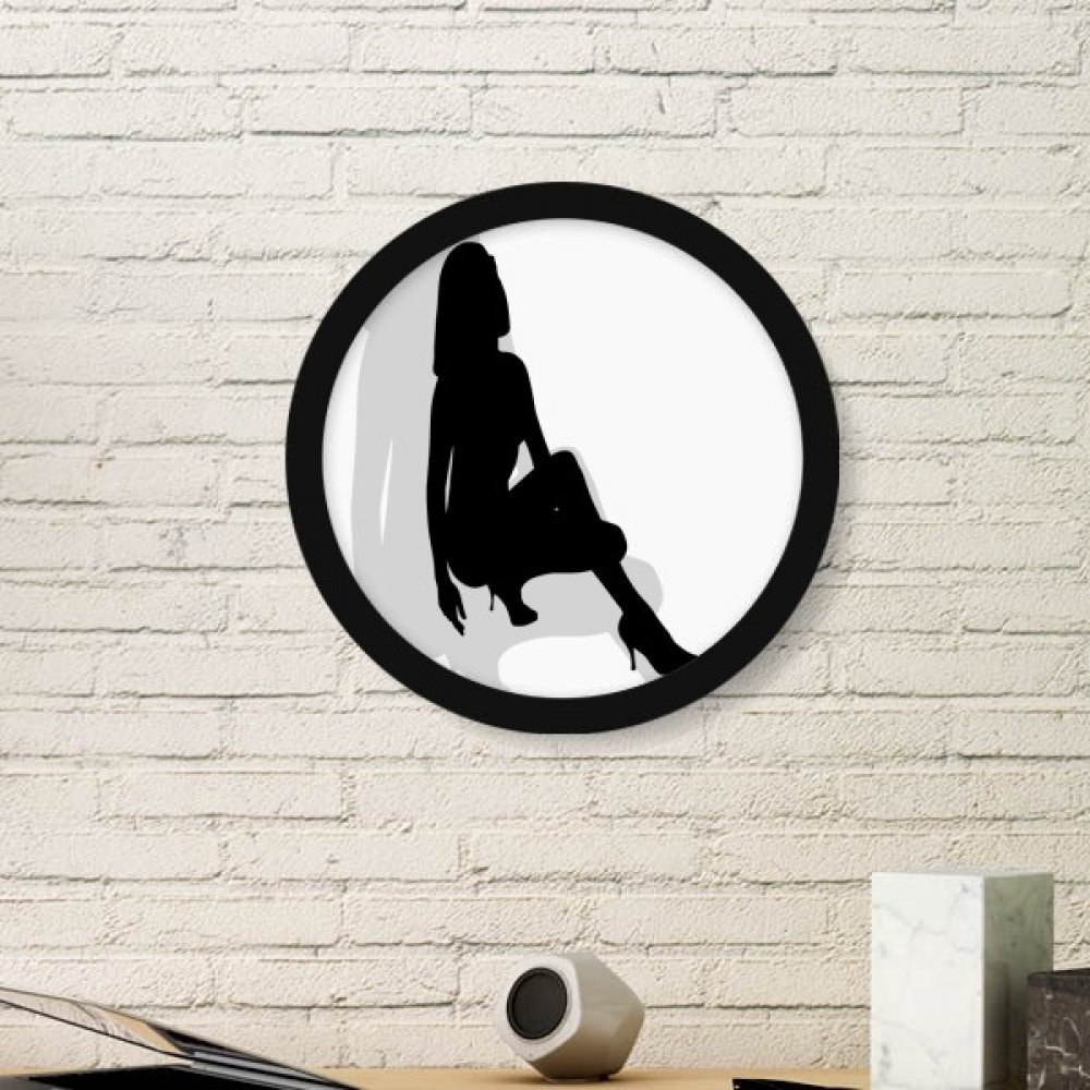 Cadre photo bois noir DIYthinker petit format avec affiche femme bikini art
