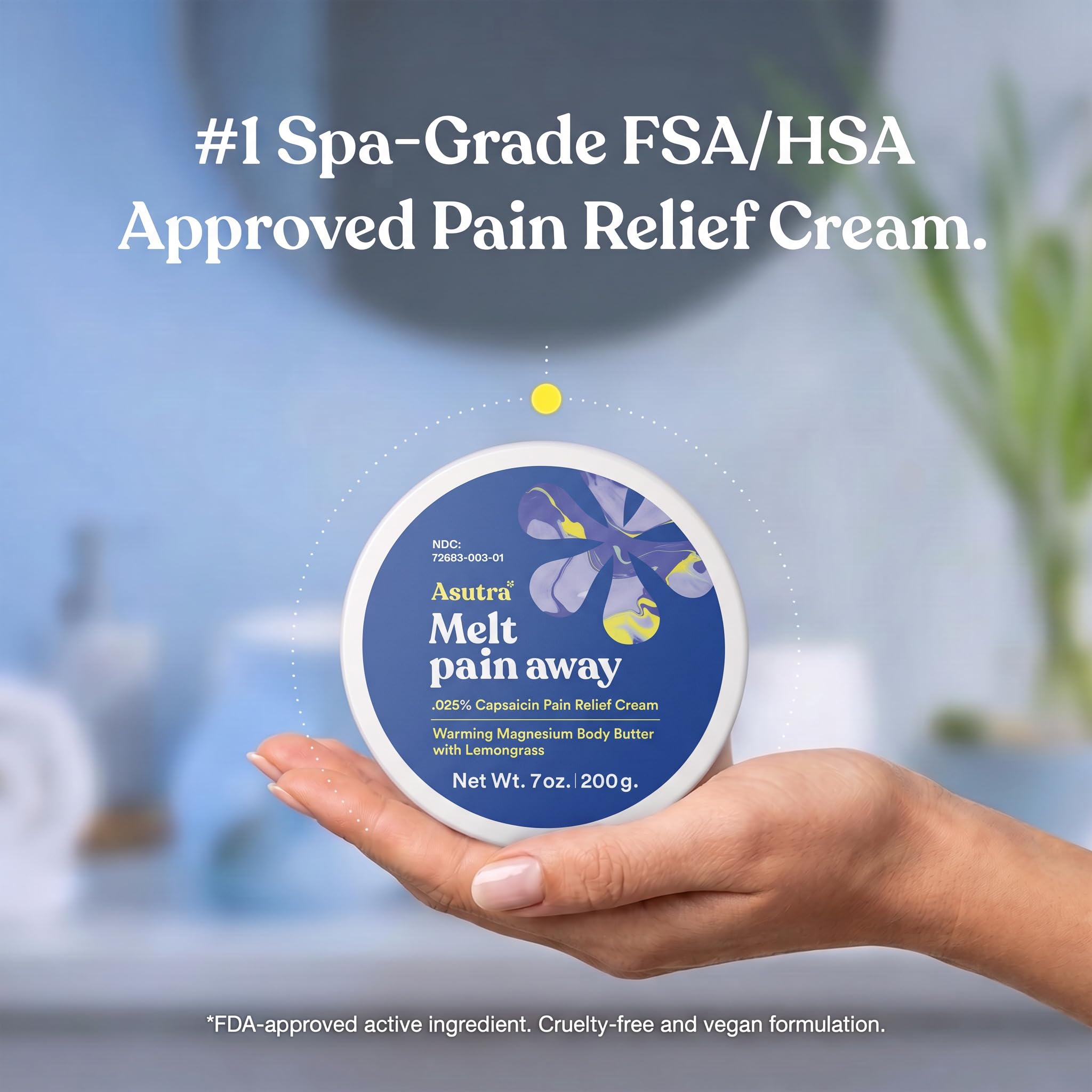 ASUTRA Melt Pain Away Magnesium Cream for Pain Relief for Feet and Body — Amazon image 2