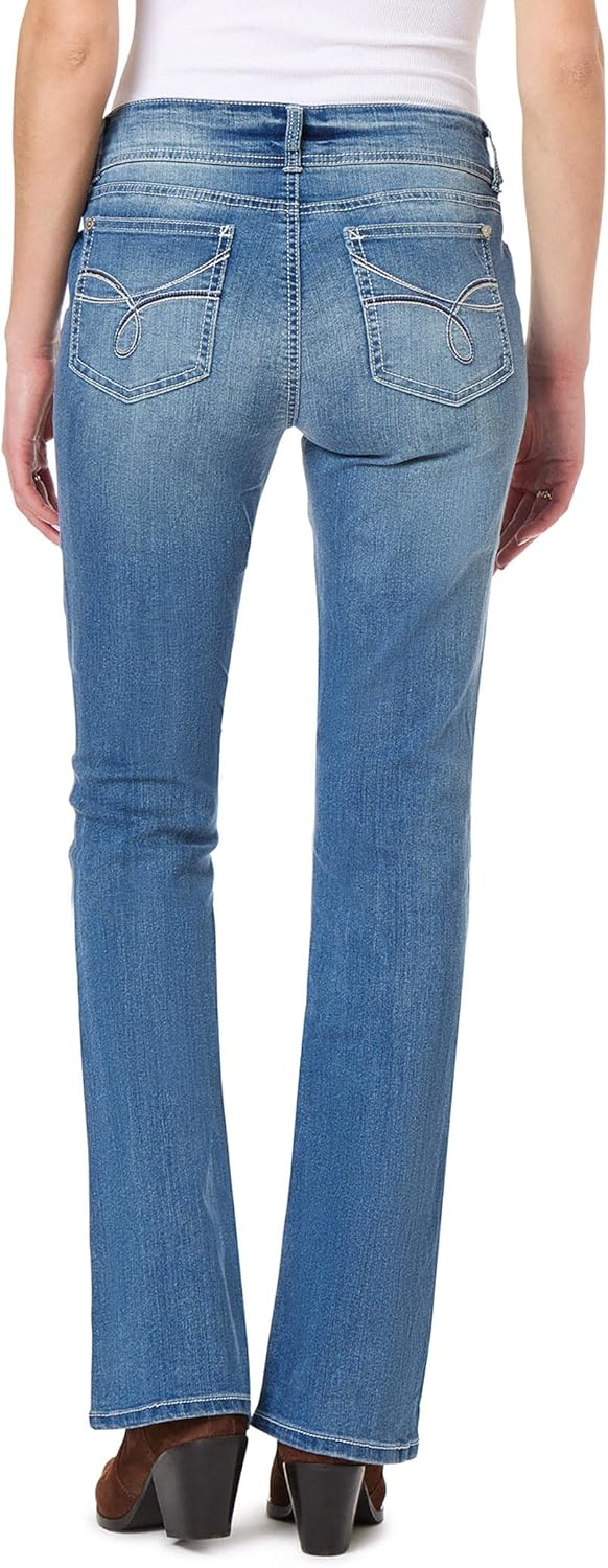 WallFlower Women's Luscious Curvy Bootcut Mid-Rise Insta Stretch Juniors Jeans (Standard and Plus) 7 Jenny