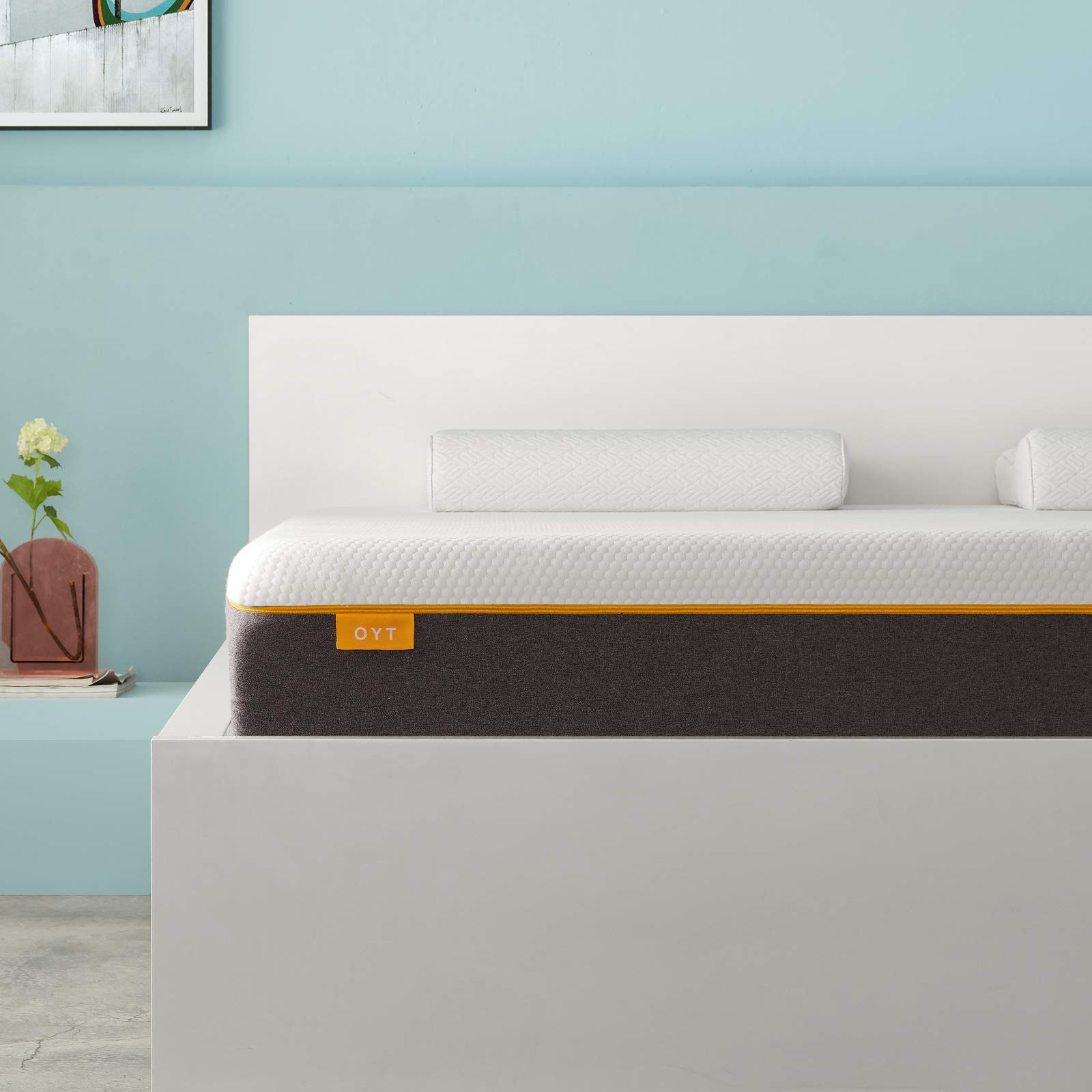 OYT King Mattress.Memory Foam Mattress,Breathable Mattress Medium Firm,with Soft Fabric Fire Resistant Barrier Skin-friendly Durable for King Bed 150x200x18cm(5ft Kingsize)