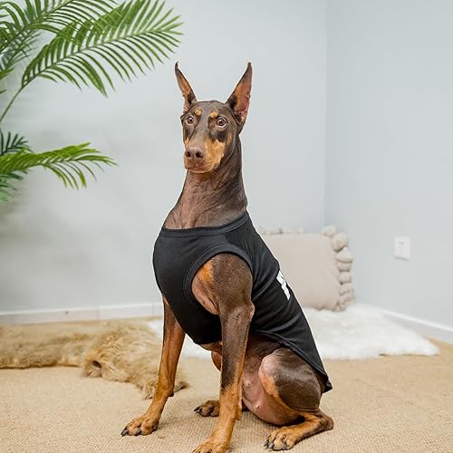 Miniatura 7 de BINGPET Camisa de policía para perros, camiseta de algodón suave para mascotas, ropa para perros, chaleco suave y ligero para perros pequeños y