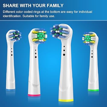 8 Pcs Replacement Toothbrush Heads deep Cleaning Compatible with Oral B Braun, Professional Electric Toothbrush Brush Heads Compatible with Oral b Replacement Heads Refill 7000/Pro 1000/9600/500/3000
