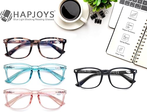 Miniatura 6 de Gafas de lectura para mujer, bloqueo de luz azul, lectores de computadora, +3.50, con aumento de rayos azules, paquete de 4 unidades que reducen la