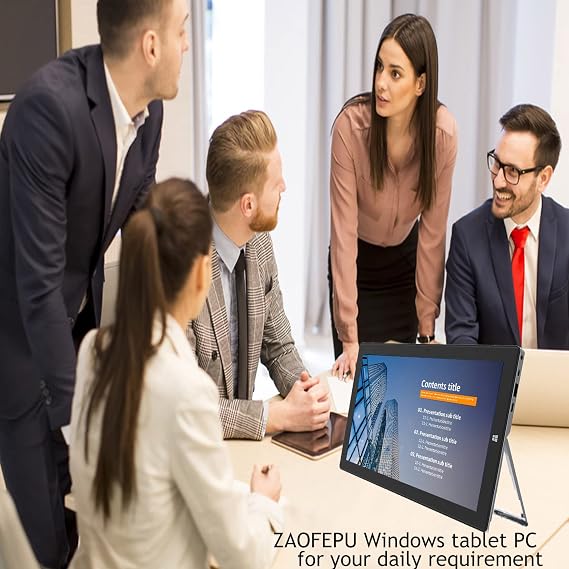 11.6 in Windows Tablet with Keyboard, Win 11 Home Touchscreen Tablets, 8GB DDR4 256GB SSD, 2.7GHz/WiFi/BT/HDMI USB3.0 Output, Dual Camera, SD Card Slot