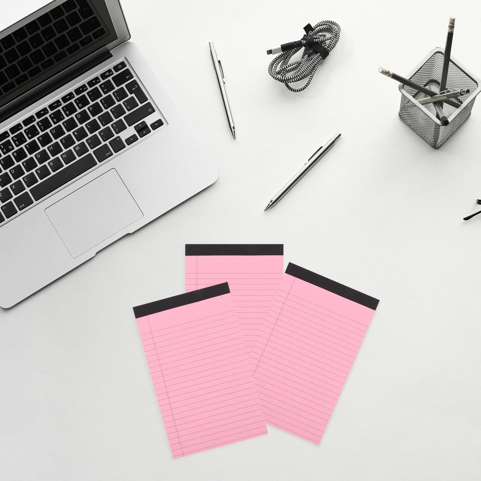 Legal Pad A5 Rosso in Carta 4 Pezzi, Lined Notepad | Quadernoni, Taccuino Appunti, Blocchi per Scrivere, Quaderni Appunti, Decorazioni Scuola
