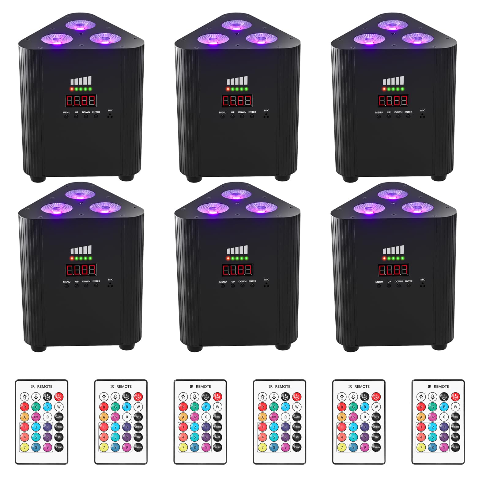 Amazon.com: Rechargeable RGBW 4 in 1 Stage Lights, 3X6W Battery