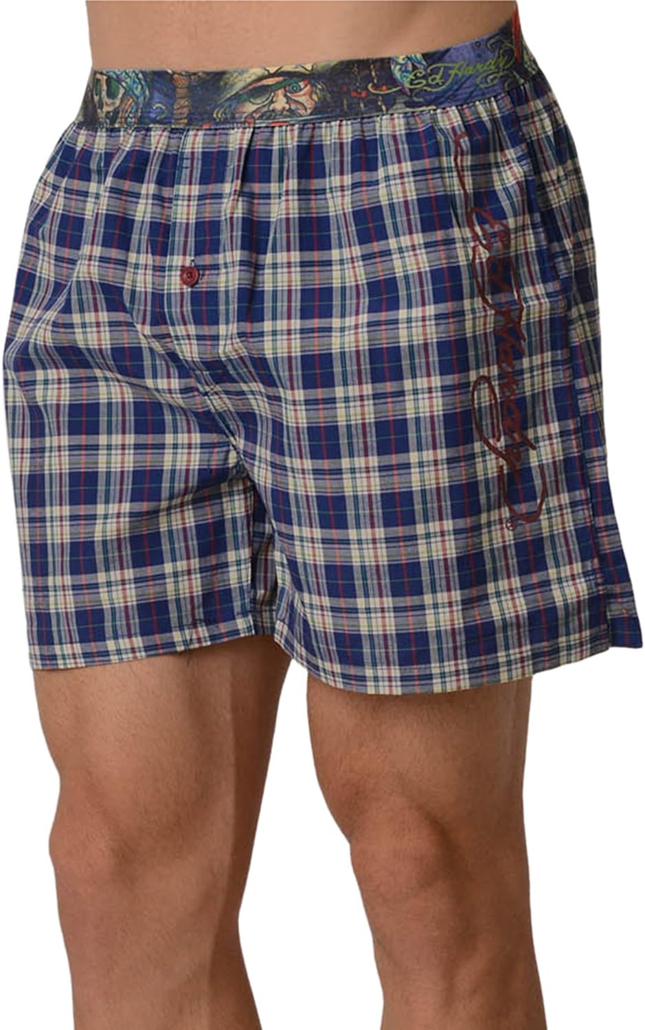 Ed HardyMen's Woven Boxers-Pirate