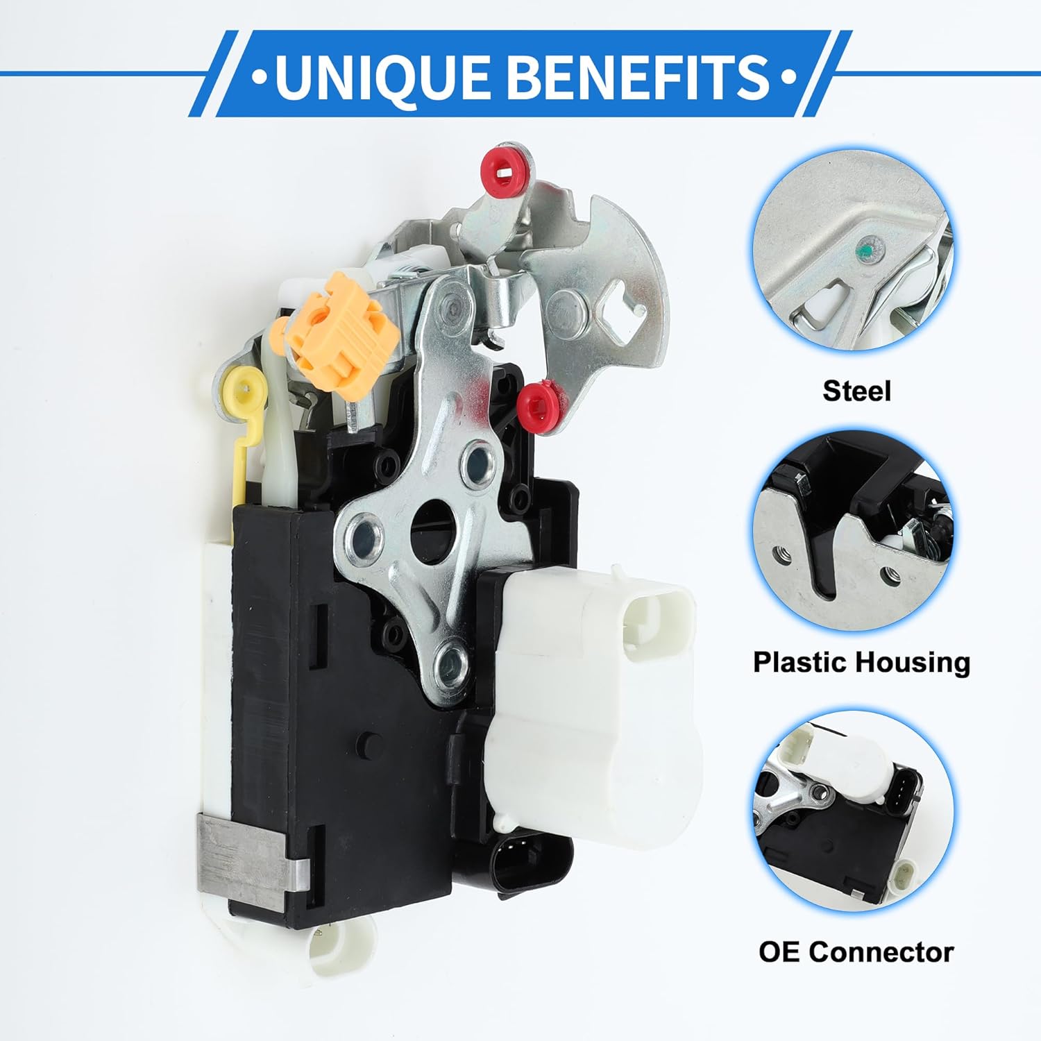 Power Door Lock Actuator Motor for Chevrolet Silverado 1500 2500 3500 2001-2006 Front Left Driver Side Door Latch Actuator Assembly