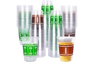 100 Pcs of 16oz Gatherfun Reusable Football Party Cups