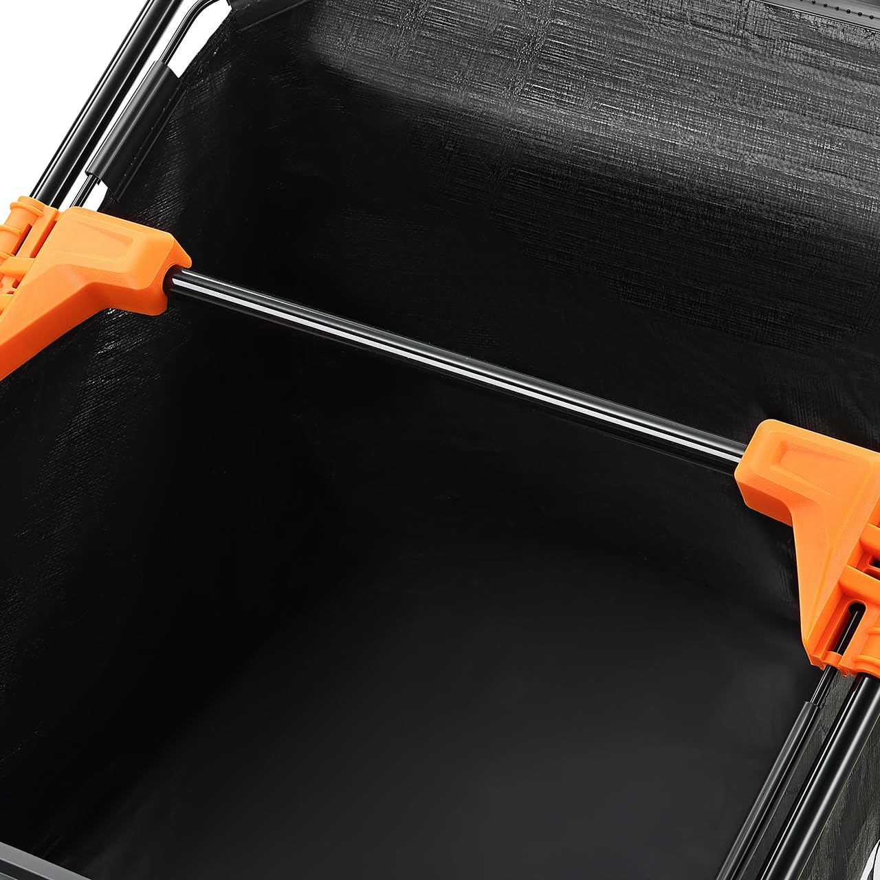 FUXTEC Carrito recogedor de Hojas y césped FX-LS52 • 530 mm Ancho de Trabajo • Altura Regulable 0-40 mm • Bolsa colectora 100 L • Diseño Ligero y ergonómico 6,5 kg