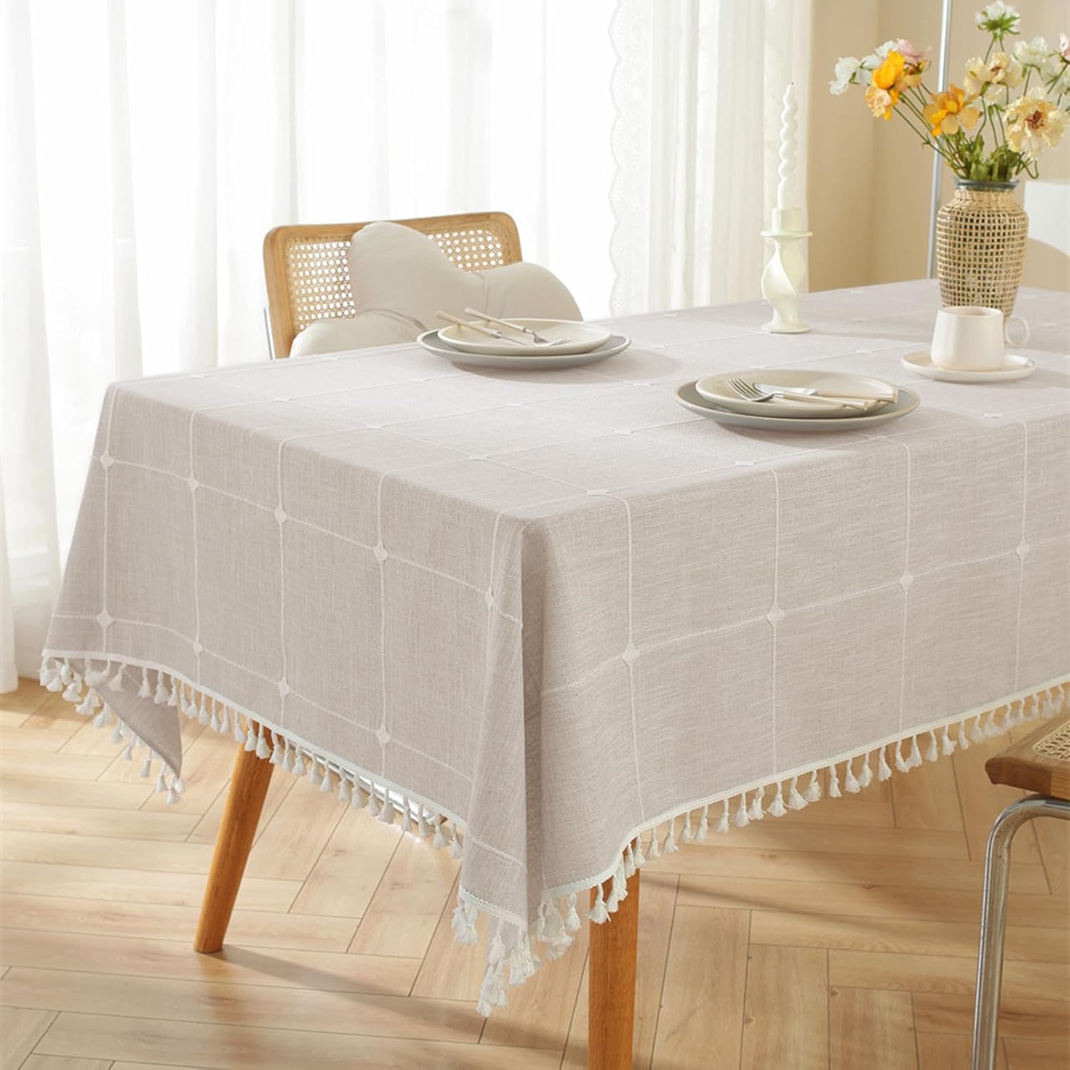 tablecloth, Table Cloth Rectangle , ,Tablecloth Rectangular Cotton Linen