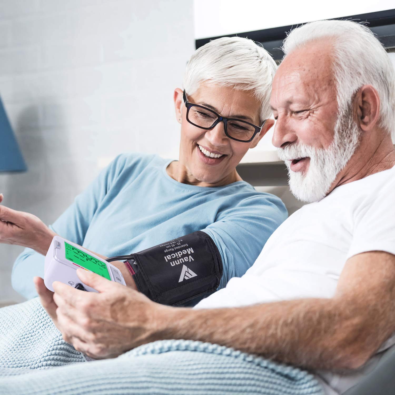 Vaunn Medical Automatic Upper Arm Digital Blood Pressure Monitor and Pulse Rate Monitoring Machine (Sphygmomanometer) with Smartcheck and GentleRead Technology - FDA Cleared, FSA and HSA Eligible